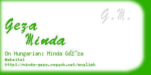 geza minda business card